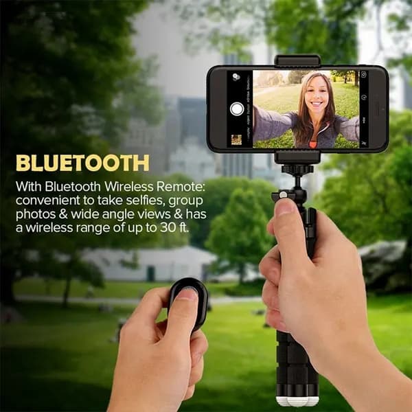Sopp-blekksprut Mini Tripod med Bluetooth fjernutløser
