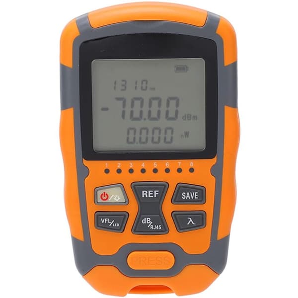 Digital fiberoptisk effektmåler display optisk kabeltester effekt. Måleområde -70 til +10dBm