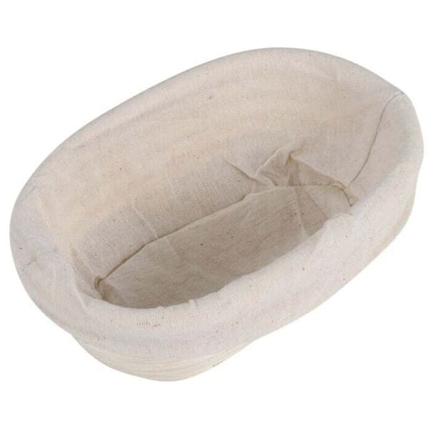 Oval Rattan Banneton Brødkurv til Bagning 17 x 12 x 6 cm