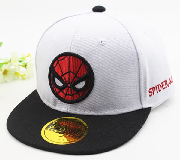 Spiderman Snapback Baseballcaps for barn - Unisex - Justerbar superheltcaps hvit