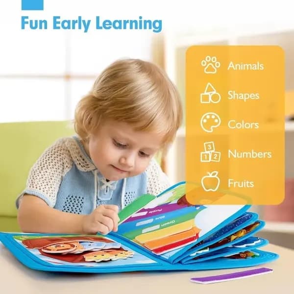 Montessori Tysta Böcker för Barn i Åldern 1-3: Sensoriska Leksaker för Pojkar och Flickor