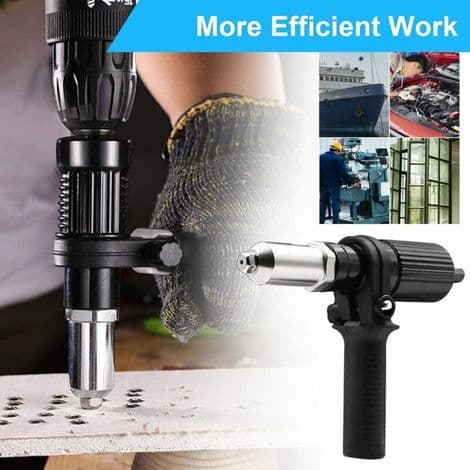 Adapter for elektrisk naglepistol, nagleboradapter, innpressmutterverktøy for naglepistol