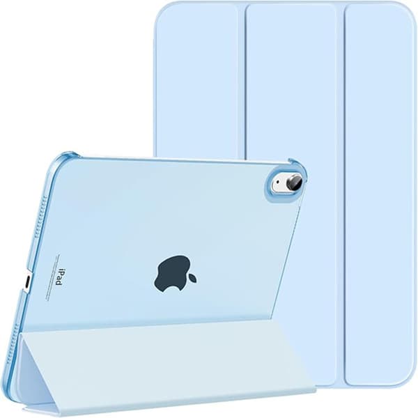 iPad (A16) 11./10. generasjon (2025/2022-modell), ultratynt stativ hardt etui (lys blå)