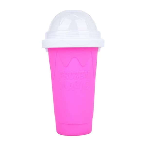 Slushy Maker - Rosarød Genanvendelig Slushy Maker Krus, Hjemmelavede Slushies
