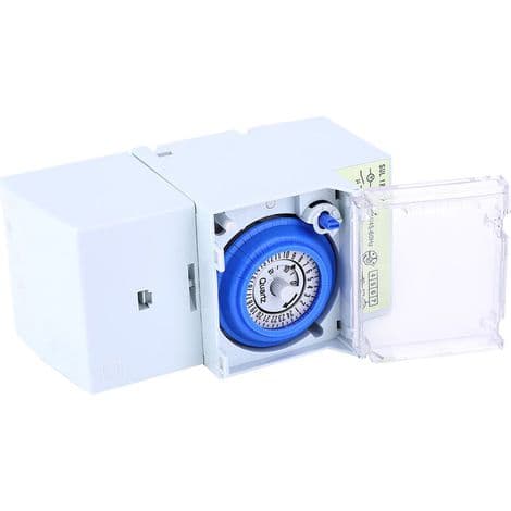 SUL181h 24-timmars mekanisk timer. Kvarts-motor tidsrelä, 110-230V AC, 16A.