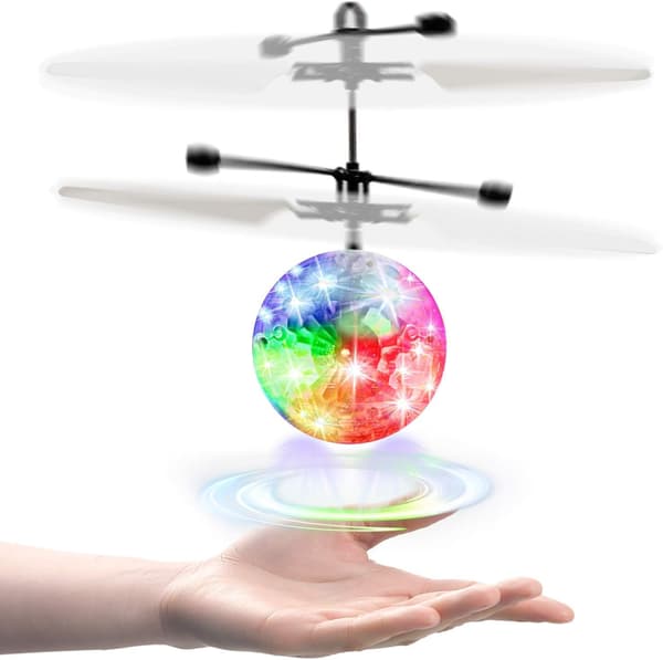 LED flygande bollhelikopter, infraröd sensor, säker, inomhus utomhus, familjeleksak för barn.