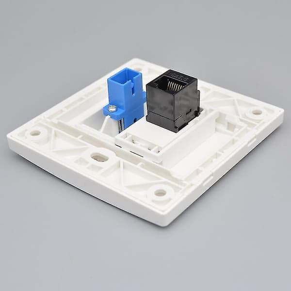 SC fiberoptisk interface – RJ45 vægstik – Flammehæmmende plastforbindelsespanel – Hurtig og nem installation