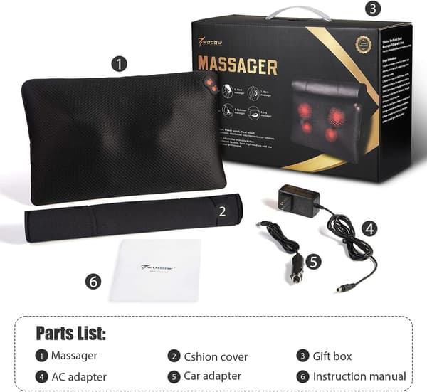 Rygmassager med varme, Shiatsu massagepude til smertelindring