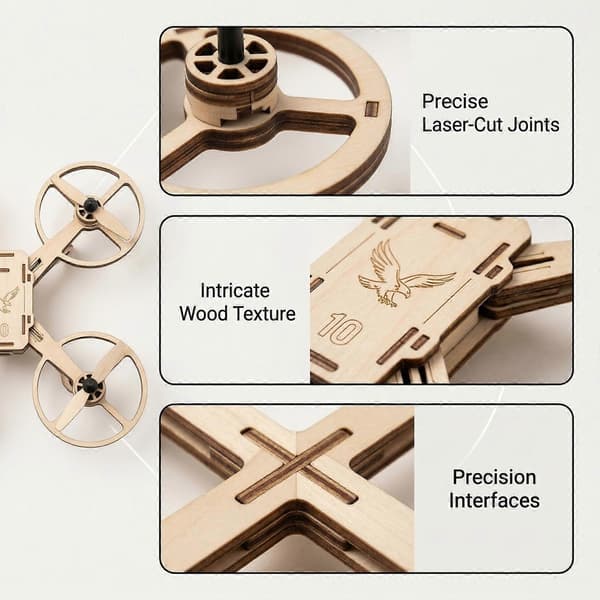 Tre montering DIY quadcopter kit drone modell skole vitenskap og utdanning eksperiment fjernkontroll flymodell trening