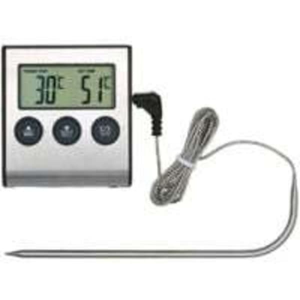 Matlagningstermometer 0-250°C med alarmtimer - Temperaturmätare för grill och kök