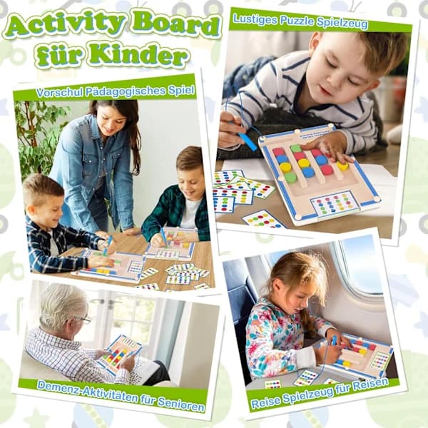Montessori magnetisk labyrint treleke brettspill for gutter jenter – pedagogisk gave