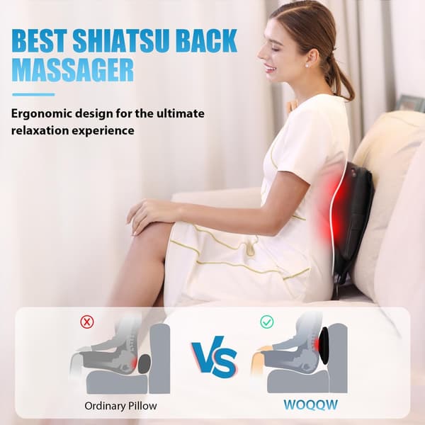 Rygmassager med varme, Shiatsu massagepude til smertelindring