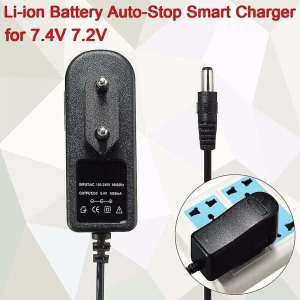 8.4v 1a smart oplader til 7.4v 7.2v Li-ion Li-po batteri Auto-stop oplader til elværktøj