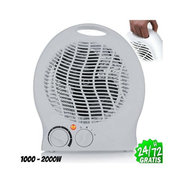 CREA Badeværelsesventilatorvarmer med justerbar termostat – Lavenergi badeværelsesventilatorvarmer. 2000 W