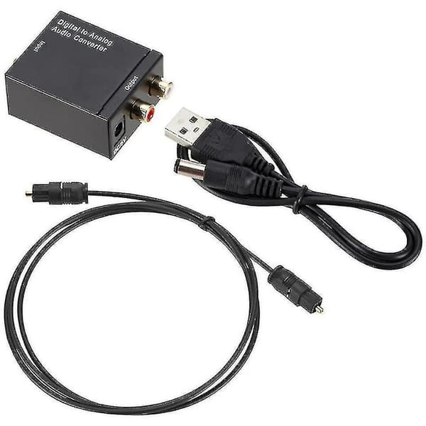 CREA Digital til Analog Lydkonverter Optisk Koaksial Toslink RCA TV LR Lydadapter