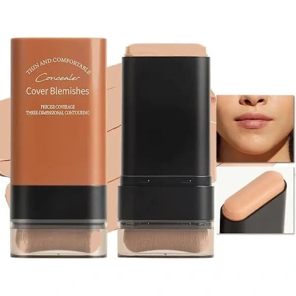 Multifunktionell Foundation Stick med Inbyggd Borste - Enkel Medium till Full Täckning - Nyans 04