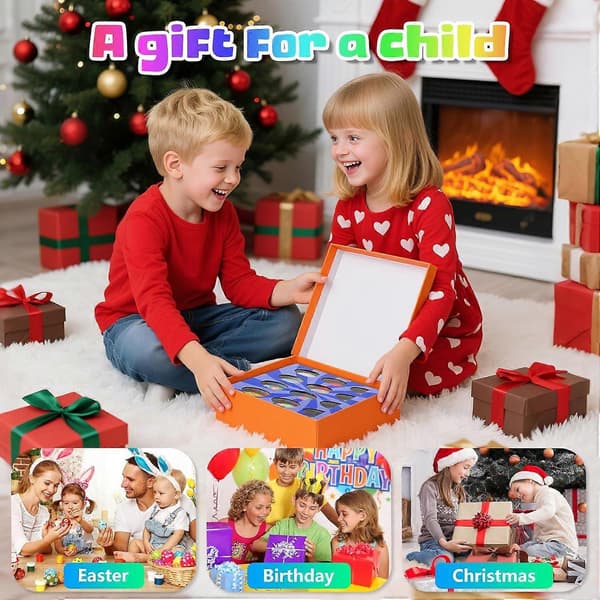 12 stk. 3D-printede drager til påskekurven, mini-dinosaur-påskeeggfyllere, leddede krystalldrager, fidget-leker for barn