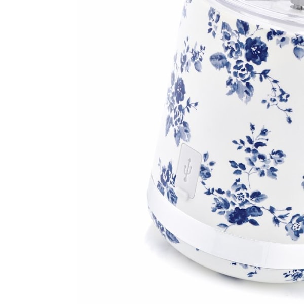 Laura Ashley Bärbar Mixer 100W för Smoothies - Kina Ros - Kapacitet 450ml, USB-laddning, Motor 25 000 varv/min Mång