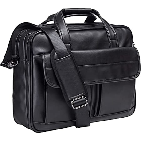 Herr Läderportfölj för Affärsresor Handgjord Messenger Bag Laptopväska -FD3-