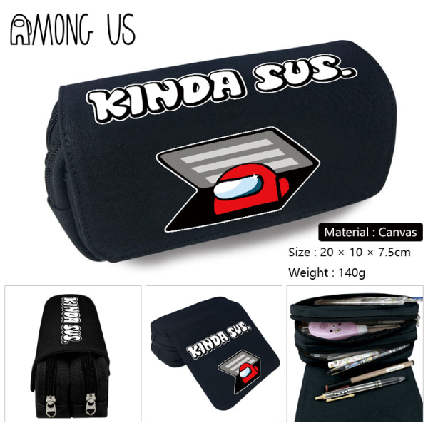 Among Us Pennfodral Pencil Case Stationery Bag Stor Kapacitet Modell Among us-11