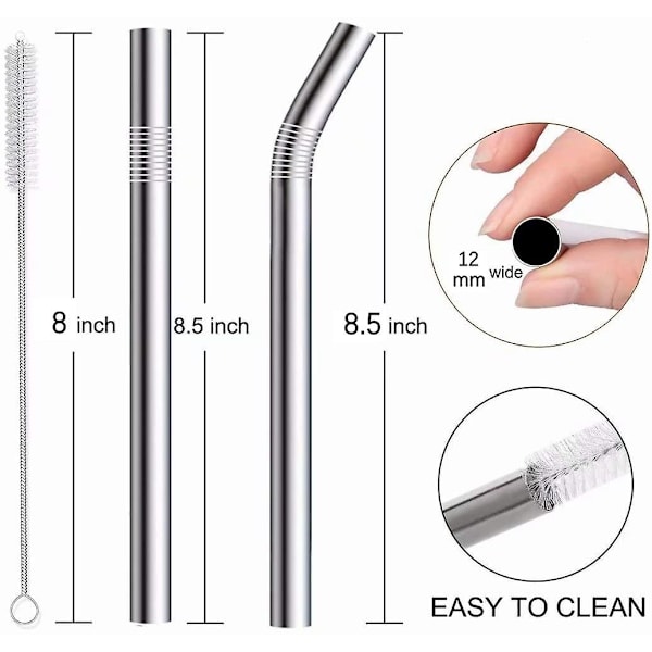 01 Rosaguld 4 stk. Store 12 mm Genanvendelige 304 Rustfrit Stål-AD8-