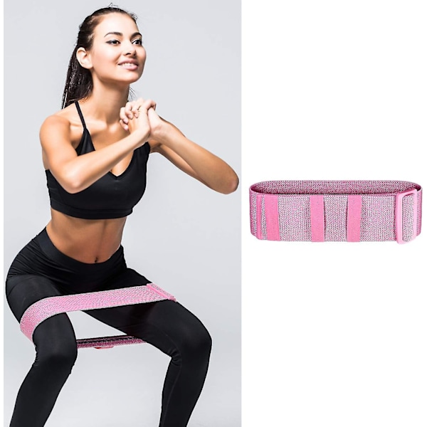 Motståndsband för ben och rumpa - Justerbart brett tyghöftband för träning och fitness -FD2-