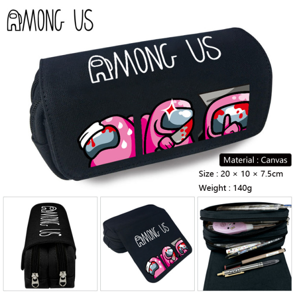 Among Us Pennfodral Pencil Case Stationery Bag Stor Kapacitet Modell Among us-4