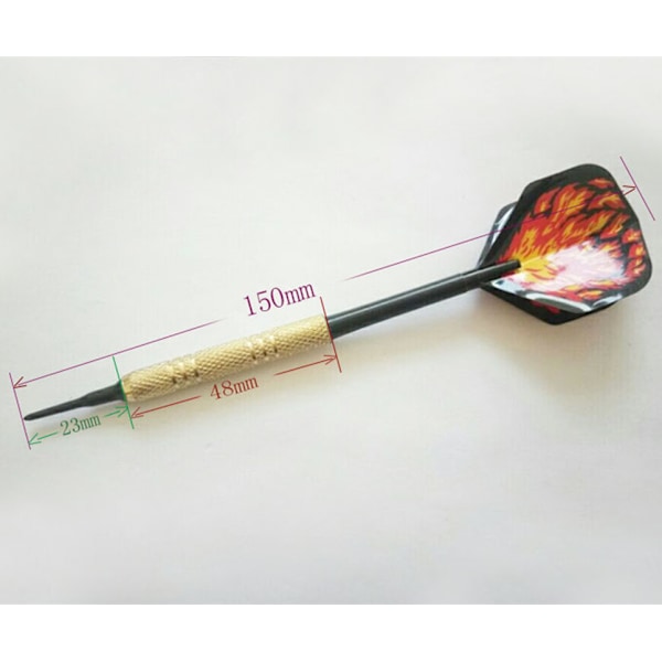 12-delars professionell dartset med mjuka spetsar och extra spetsar-AD4-