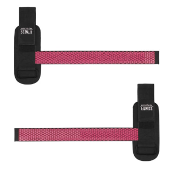 PCS Vægtløftnings Håndledsrem Sort og Rosarød Bomuld Nylon Silikone Anti-slip Håndledsbælte til Fitness-AD4-