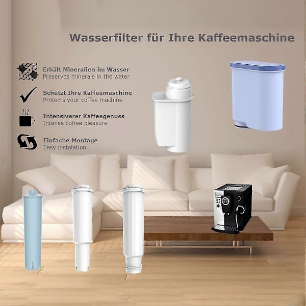 Filterpatroner til Aqua Clean fuldautomatiske kaffemaskiner, til Philips Ca6903/10 og Ca6903/22-AD5-