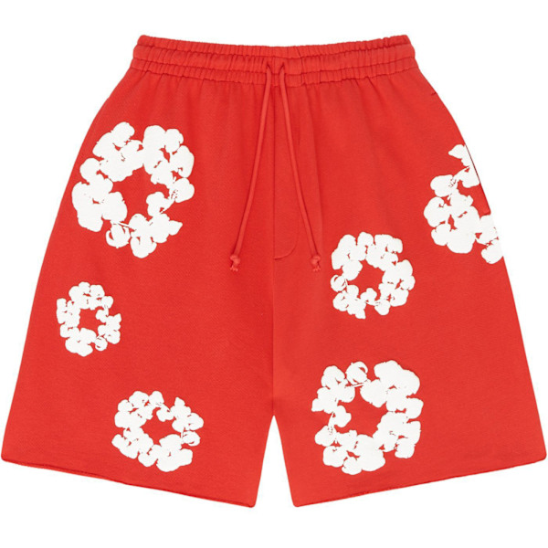 Herr Denim Tears Sommar Kortärmad Klädset Röd Red M
