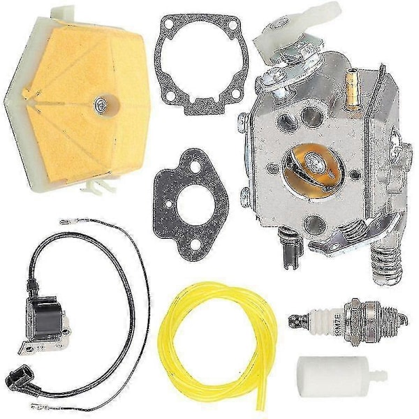 Kaasutinsarja Husqvarna 50 51 55 61 254 257 261 262 moottorisahaan Walbro Wt170 kaasutin sytytystulppa polttoainesuodatin kaasutin uusi -AD5-
