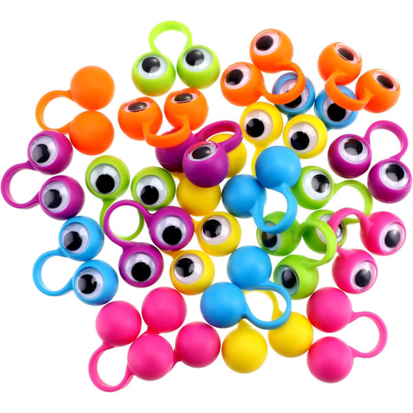 72 Stk. Øyne Fingerdukker Øyeball Ring Leke Googly Øyeball Ring{F2}-AD8-