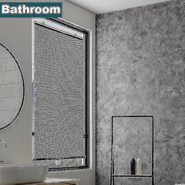 Universal rullgardin sugpropp solskydd mörkläggningsgardin - STORLEK, FÄRG: 50 cm x 125 cm, svart-AD4-