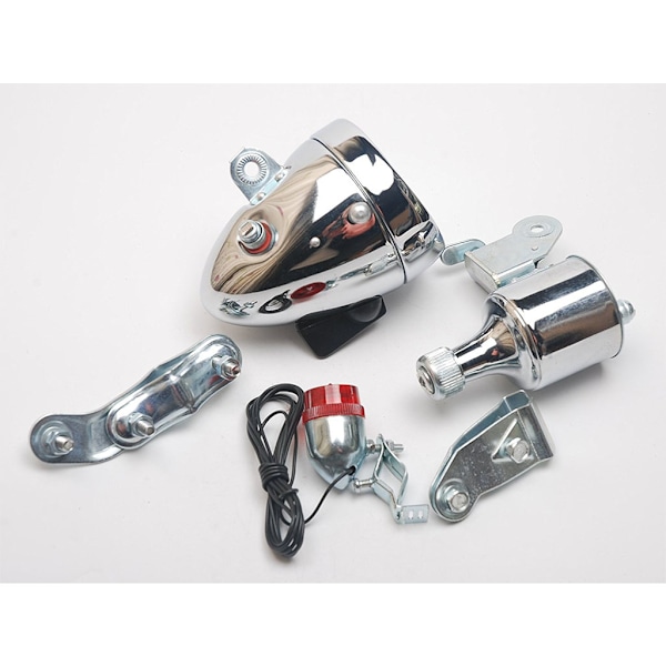Cykel 12V 6W Generator Strålkastare Bakljus Kit Friktionsdynamo Ljusset -AD6-
