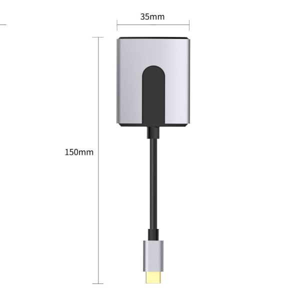 Typec till HDMI-kompatibel omvandlare Usb-c till HD 4k 30hz-adapter kompatibel med mobiltelefon Smart-tv Laptop Projektor Projektortillbehör