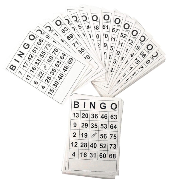 Klassinen Bingo-kortit 0-75 Hauska perhekorttipeli Bingo-liput Pelit perheelle Aikuisille Lapsille