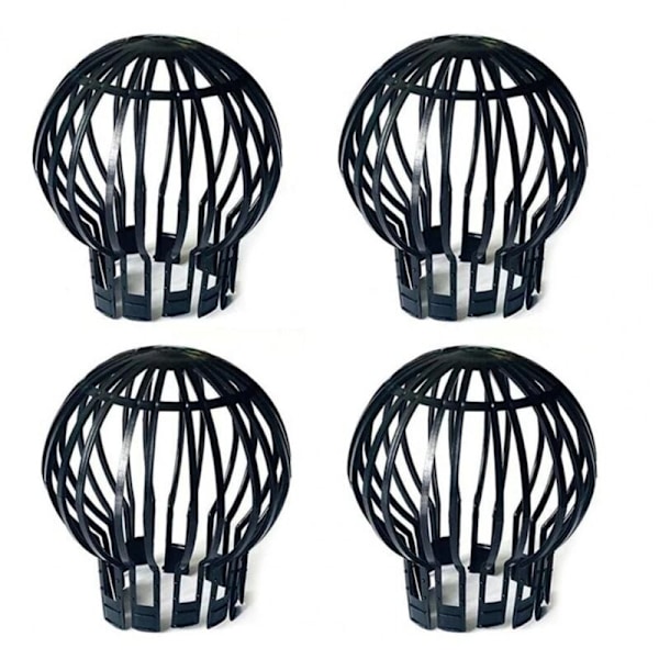 4-pack stuprörsskydd i plast - Håller stuprören fria från blockeringar orsakade av löv, mossa, lera, slam, bollar och annat skräp -AD9-