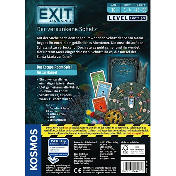 EXIT-PELI - Uponnut aarre -AD6-