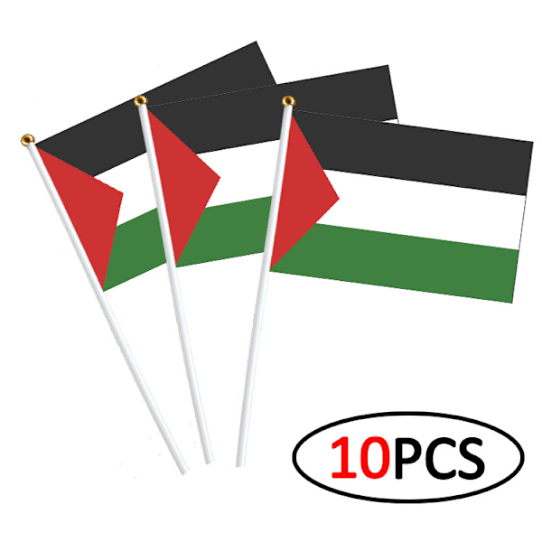 MH-10 st 14x21cm Estland Palestina Polyester Handflagga Liten Storlek-AD10-
