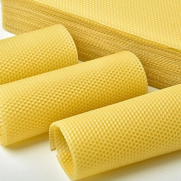 30 stk. voksplader med honeycomb-mønster, voksplader med honeycomb-mønster, papir til lysfremstilling, bivoksflager, biavl T-Perfet-AD4-