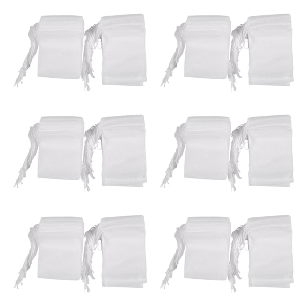 600 stk Engangs Tomme Teposer med Snor Varmeforsegling Filterpapir-AD4-