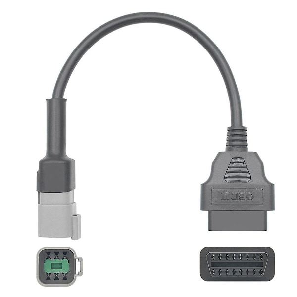 6PIN - 16PIN Diagnostinen OBD2-kaapelisovitin, OBDII-skannerin korvaaja CAN AM Moto ATV UTV -moottoripyörätyökalulle - WELLNGS-FD3-