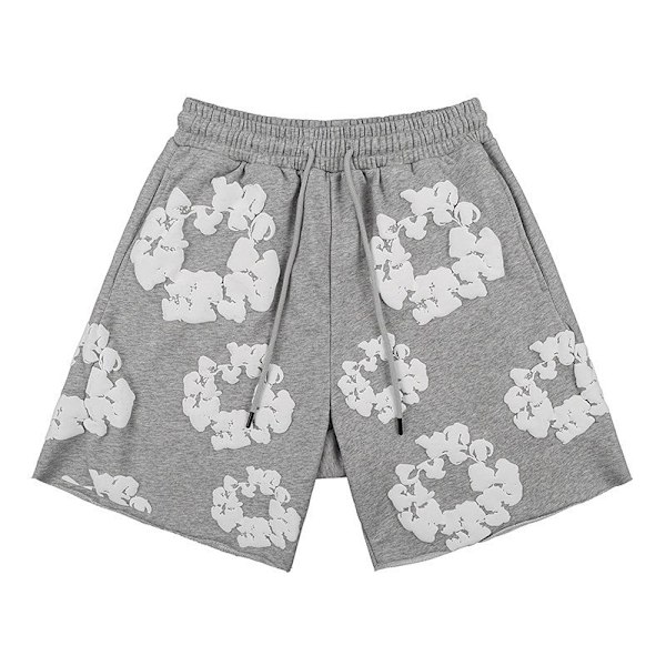 Men's Denim Tears Summer Short Sleeve Clothing Set Grey Gray Grey XXL