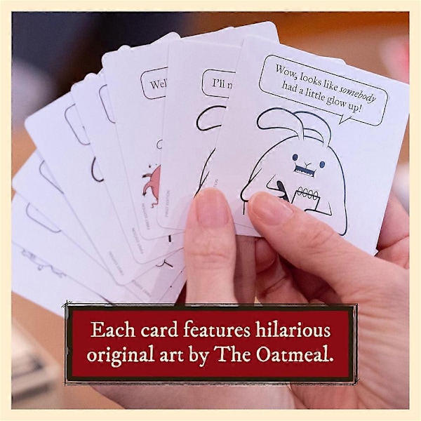 Exploding Kittens Horrible Therapist -korttipeli erittäin epämiellyttävien sarjakuvien luomiseen, kissa sarjakuvahahmo korttipeli -AD9-
