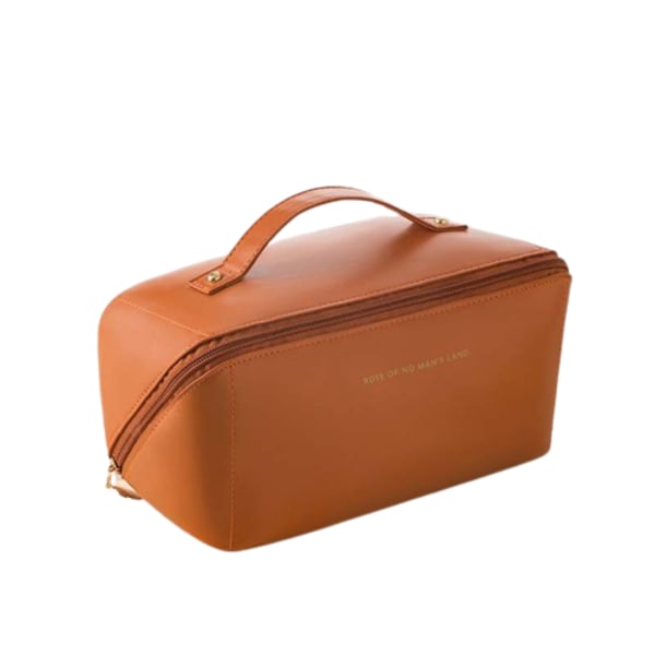 Waterproof Travel Cosmetic Bag, PU Leather, Bathroom Toiletry Bag