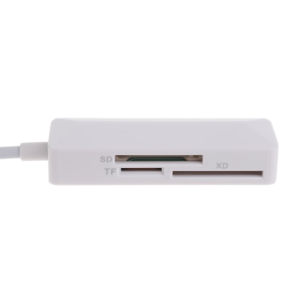 Mini minnekortleser 3 i 1 kortleser Ios8Pin kortleser TFSD XD 3 i 1 kortleser for bærbar telefon nettbrett