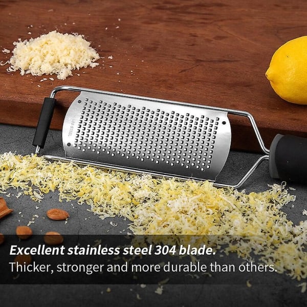 Sort Microplane Rivjern med Grove Blader i Rustfritt Stål -FD3-