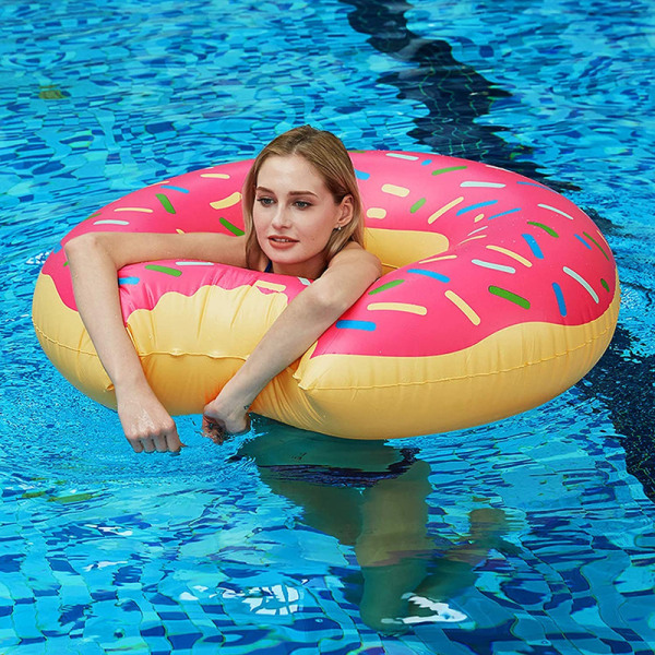 Uppblåsbar Simring för barn Donut Water Swim Ring