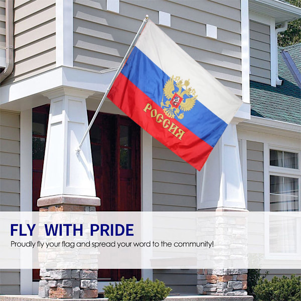 90*150 cm Russisk nationsflag Polyester flag banner til kontoraktivitet festival boligindretning Rusland landsflag-FD3-